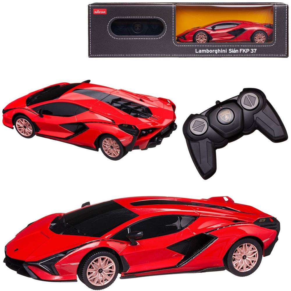 Машина спортивная радиоуправляемая Rastar 1:24 Lamborghini Siant красный,  2,4 G (97800R)