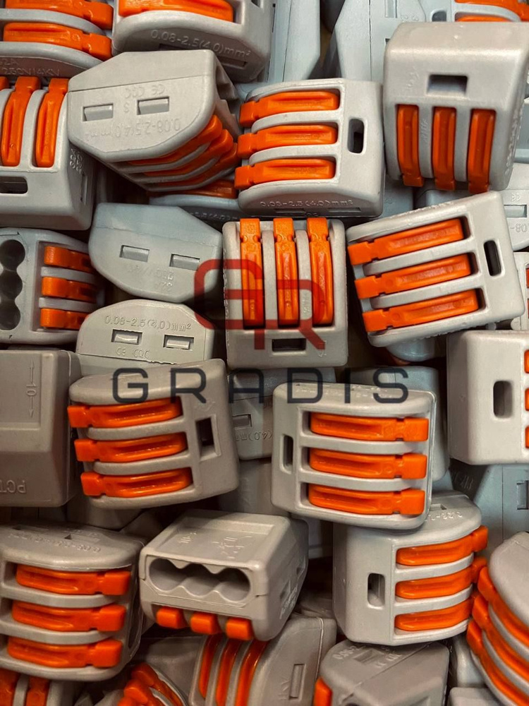 WAGO Клемма Клеммная колодка Wago 3 AP 100 шт. - купить с доставкой по ...