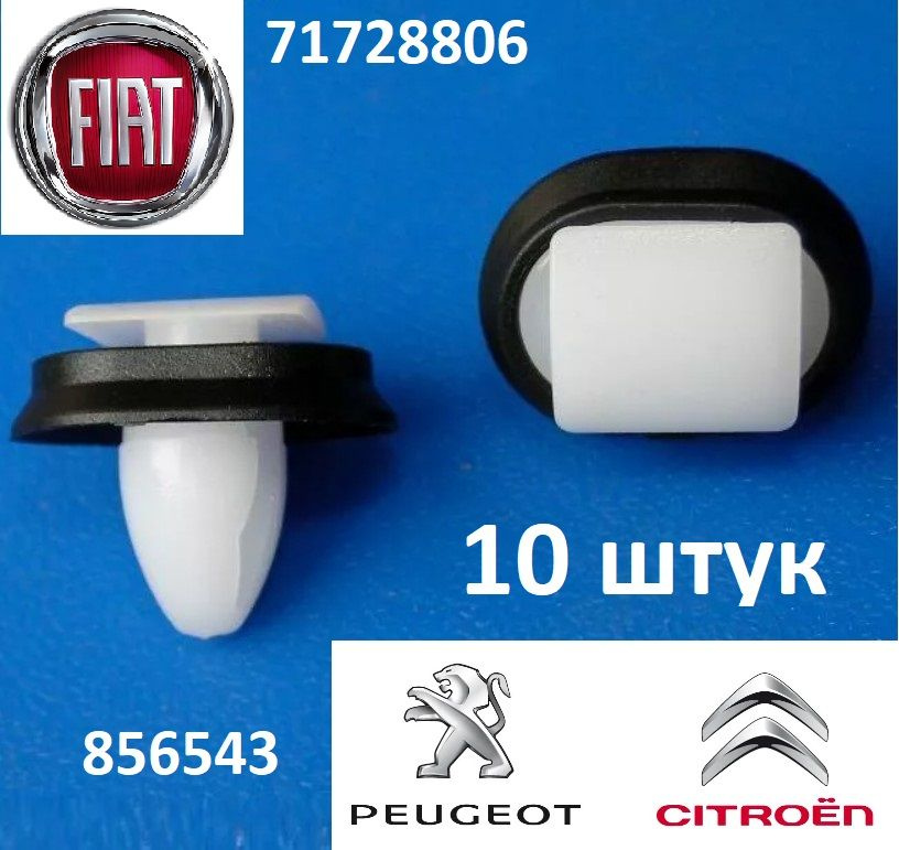 Клипса крепежная автомобильная 15.3 Zekkert, 10 шт. купить c