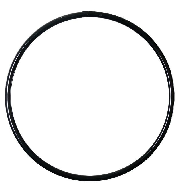 Металлическое кольцо для воздушной гимнастики. Цвет черный. Диаметр 90 см.  #1