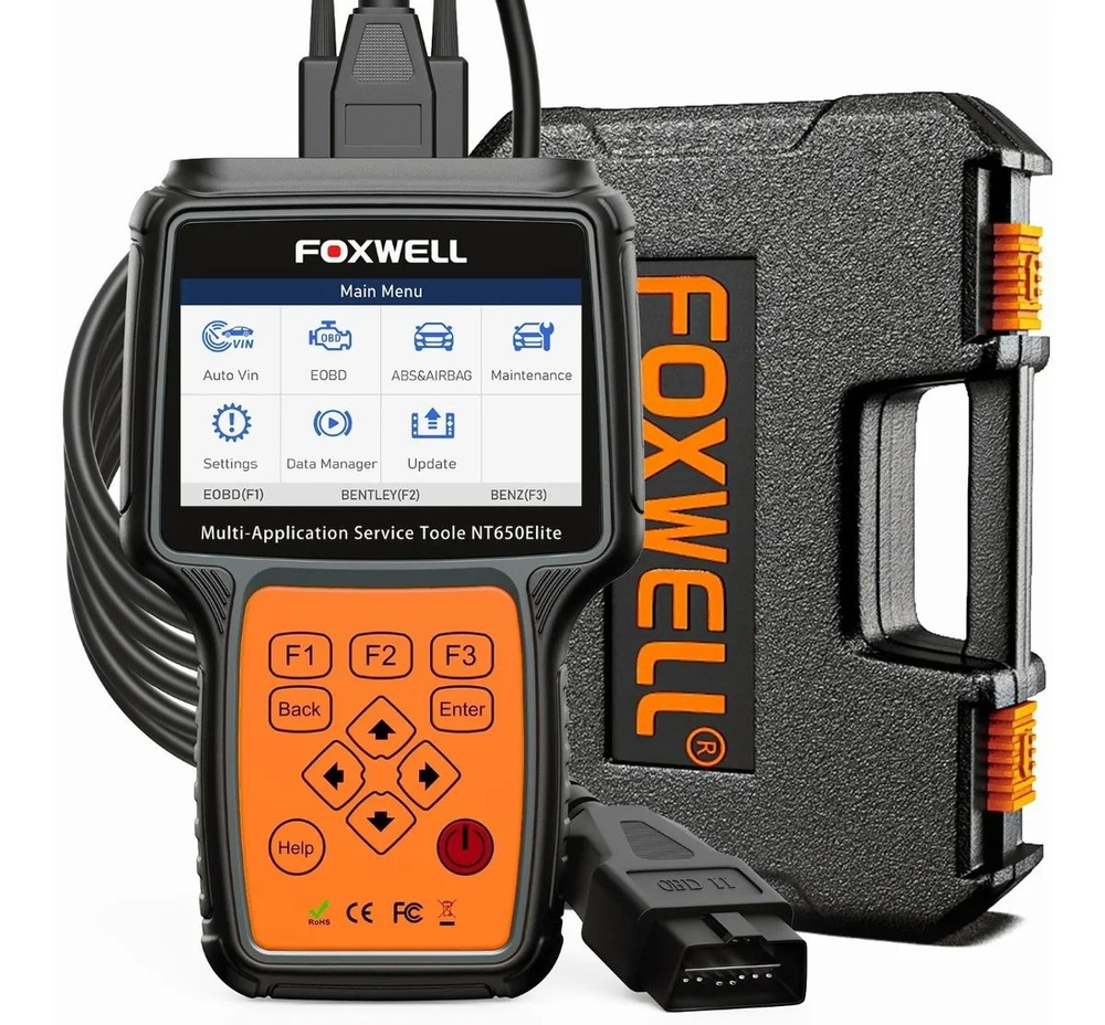 Автосканер Foxwell NT650 Elite - купить по выгодной цене в  интернет-магазине OZON (753552567)