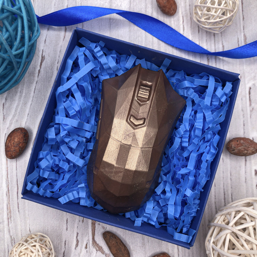 Шоколадная фигурка iChoco "Игровая мышь" одноцветная, бельгийский молочный шоколад, 80 гр  #1