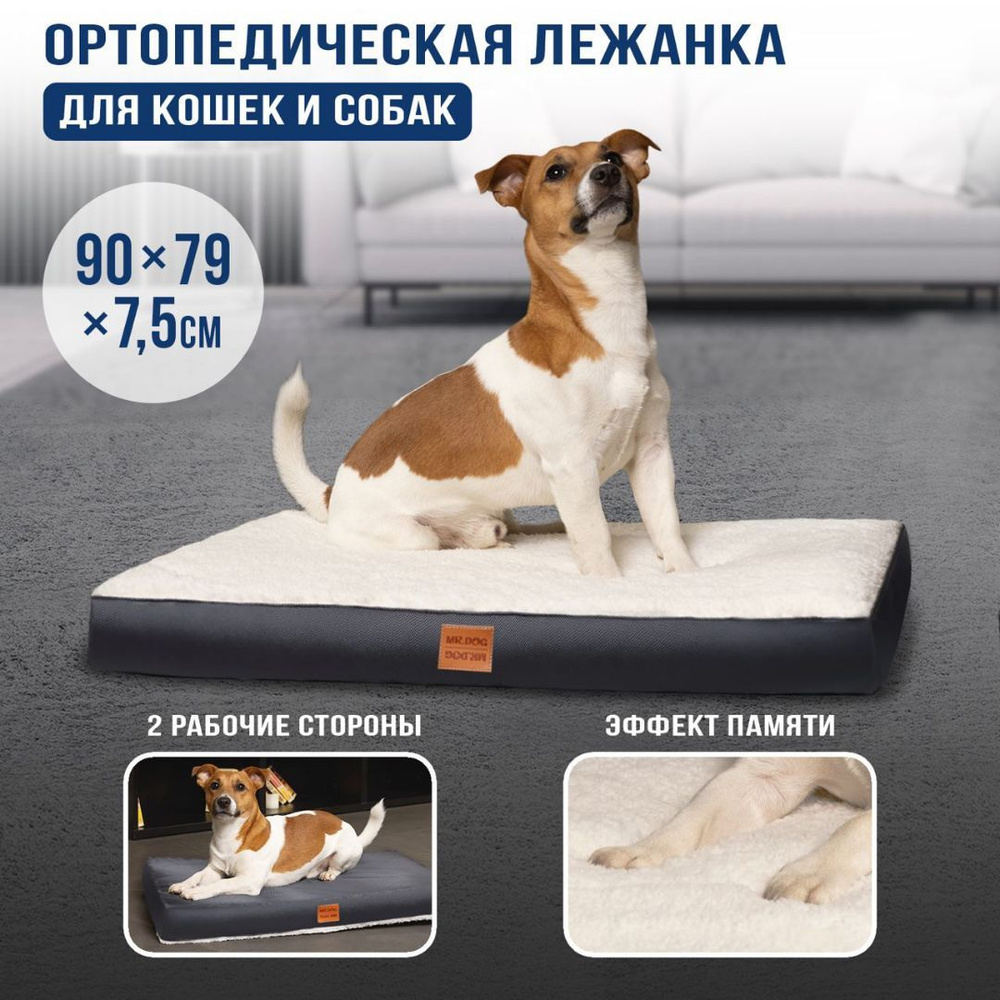 Лежанка с матрасом для собак и кошек Косточка (246.01)