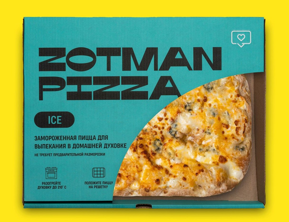 Пицца Zotman Pizza Четыре сыра, замороженная, 395 г #1