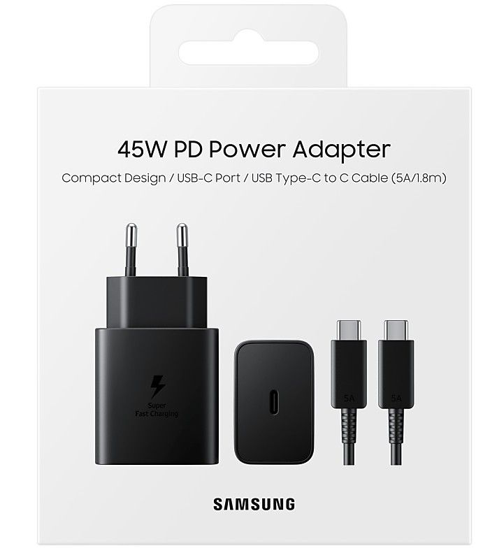 Сетевое зарядное устройство Samsung Черный USB-C 45W PD Adapter БЕЗ ...