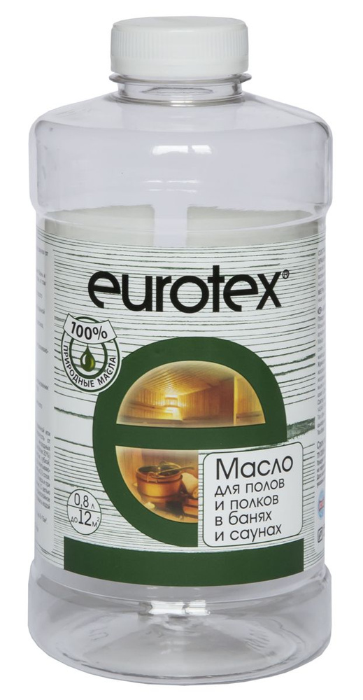 Масло для зашиты полка Eurotex-сауна бесцветный, 800 мл #1