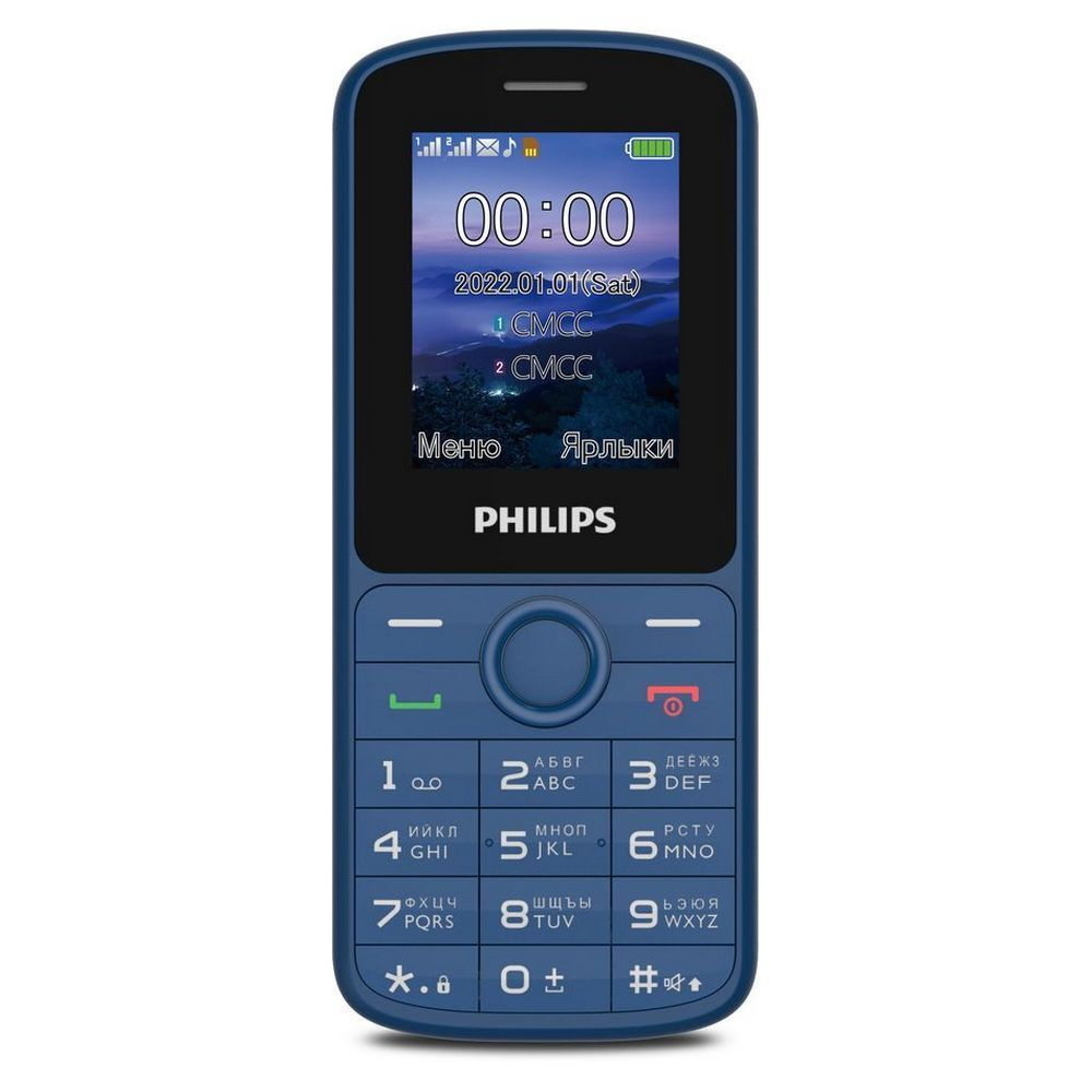 Мобильный телефон Philips Xenium E2101, синий - купить по выгодной цене в  интернет-магазине OZON (844015117)