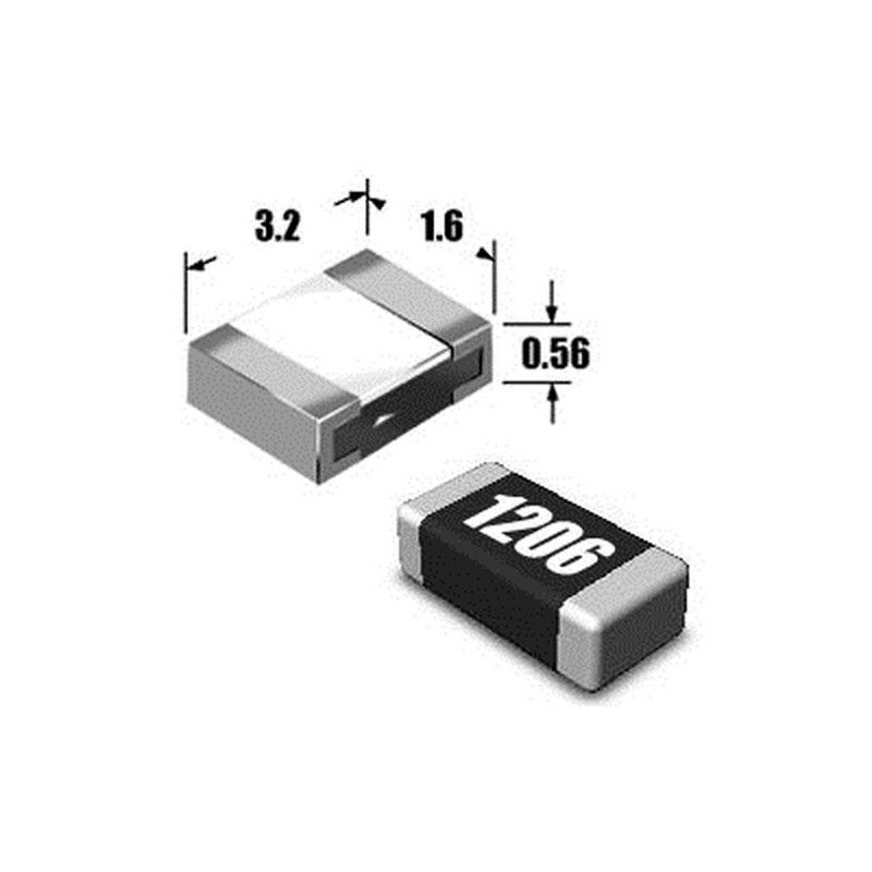 100шт. резистор SMD 1206 1.2МОм (мегаОм), 5%, Viking - купить с ...