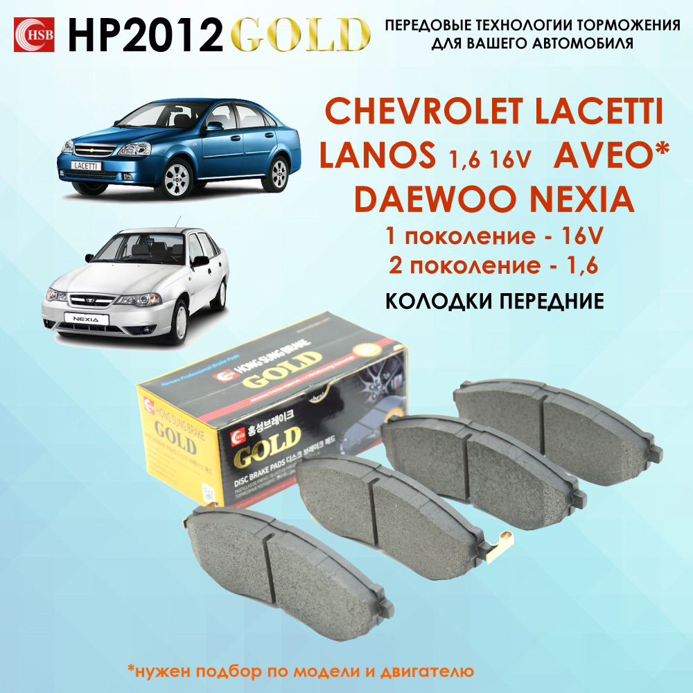 Колодки тормозные HSB HP2012 Передние - купить по низким ценам в  интернет-магазине OZON (591768179)