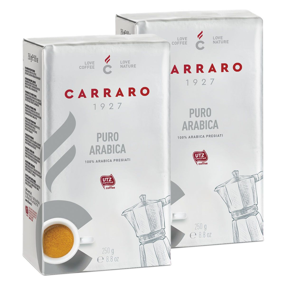Carraro Puro Arabica (Пуро Арабика) молотый 2x250г #1