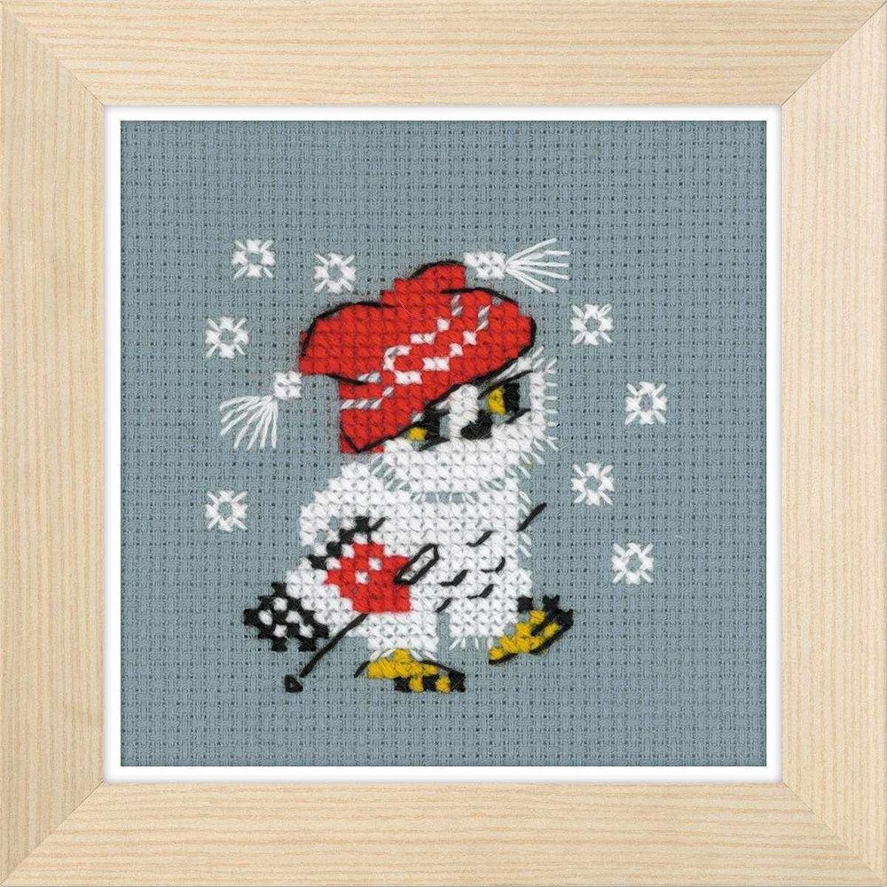 Набор для вышивки Риолис (Сотвори Сама) "1667 "Снежок" / Счетный крест / Забавное, Птицы, Совы  #1