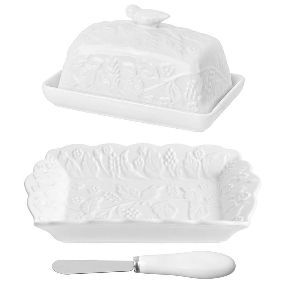 Elan Gallery Масленка "Птички на ветке (Elan Gallery)", 2 шт - купить с ...