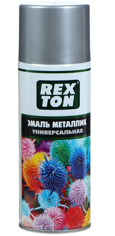 Эмаль аэрозольная металлик REXTON серебро 520 мл #1