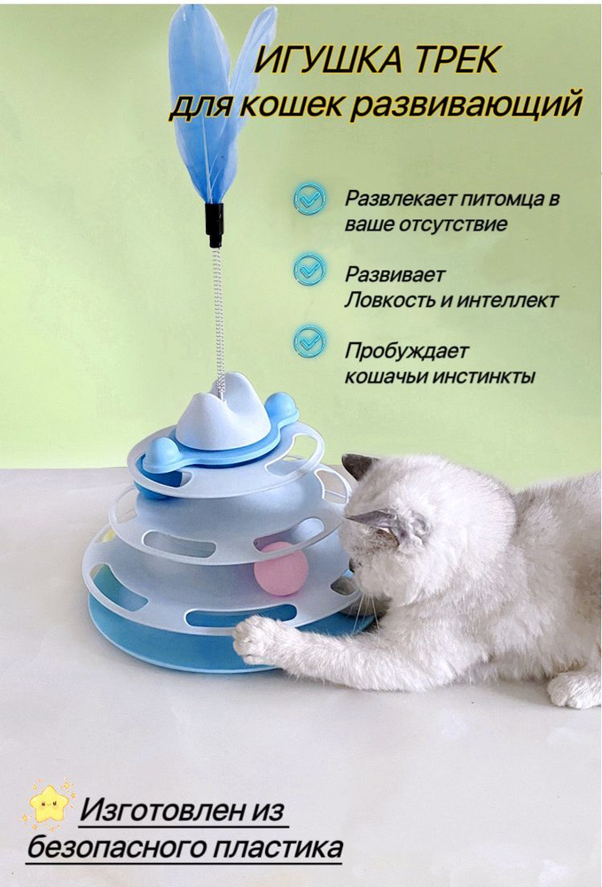 Игрушки трек для кошек с перьями - купить с доставкой по выгодным ценам в  интернет-магазине OZON (891232216)