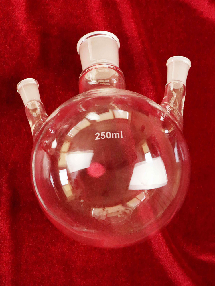 КОЛБА Круглодонная Трёхгорлая в упаковке 6 шт /стекло 250 мл ...