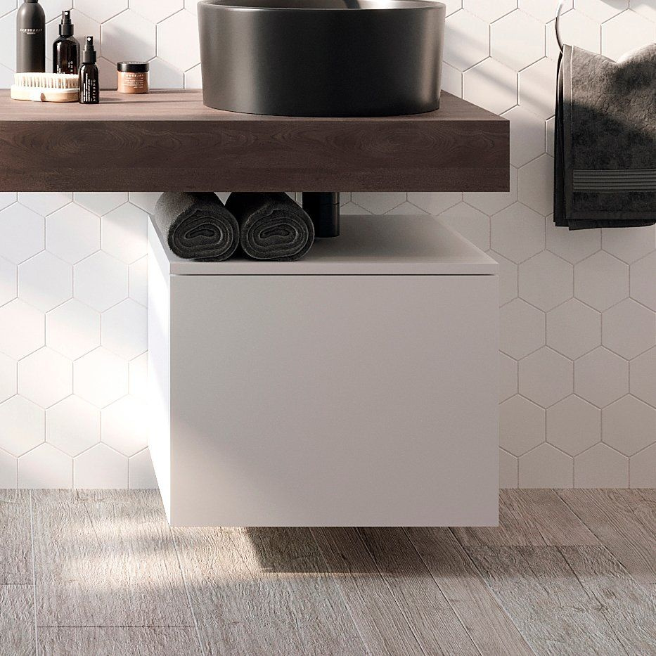 Тумба STWORKI Ольборг 50 подвесная, 50 см, из МДФ, с выдвижными ящиками ...