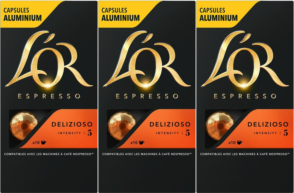 Кофе L'OR Espresso Delizioso молотый в капсулах 5,2 г х 10 шт, комплект: 3 упаковки по 52 г  #1