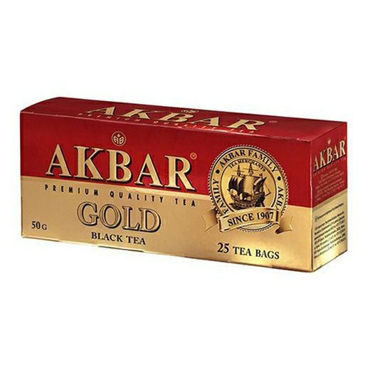 Чай черный Akbar Gold в пакетиках 2 г х 25 шт, комплект: 7 упаковок по 50 г  #1