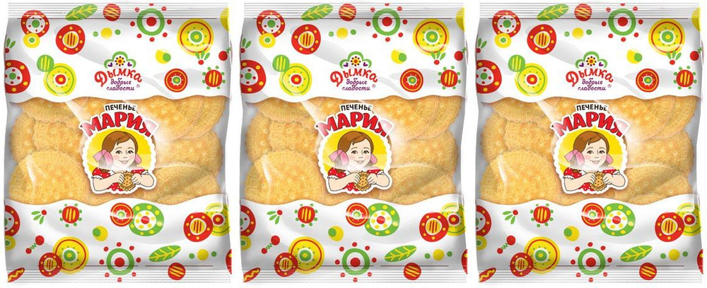 Печенье Дымка Мария, комплект: 3 упаковки по 300 г #1