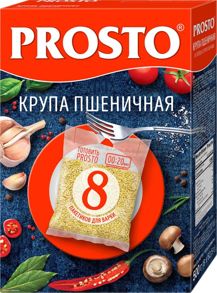 Крупа пшеничная PROSTO, 8х62,5г  - 5 шт. #1