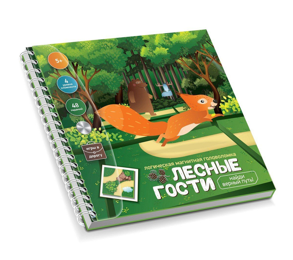 Магнитная игра-головоломка Лесные гости. Найди верный путь 03552 - купить с  доставкой по выгодным ценам в интернет-магазине OZON (933322533)