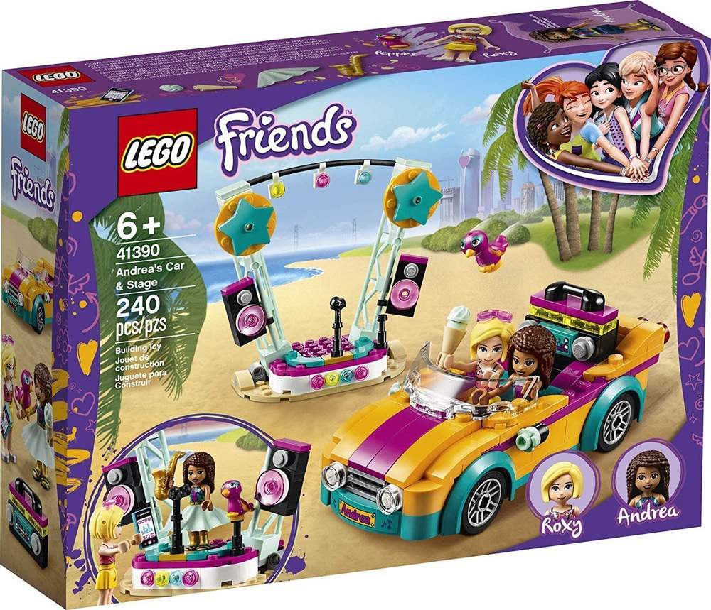 Конструктор Lego Friends 41390 Машина со сценой Андреа, 240 деталей