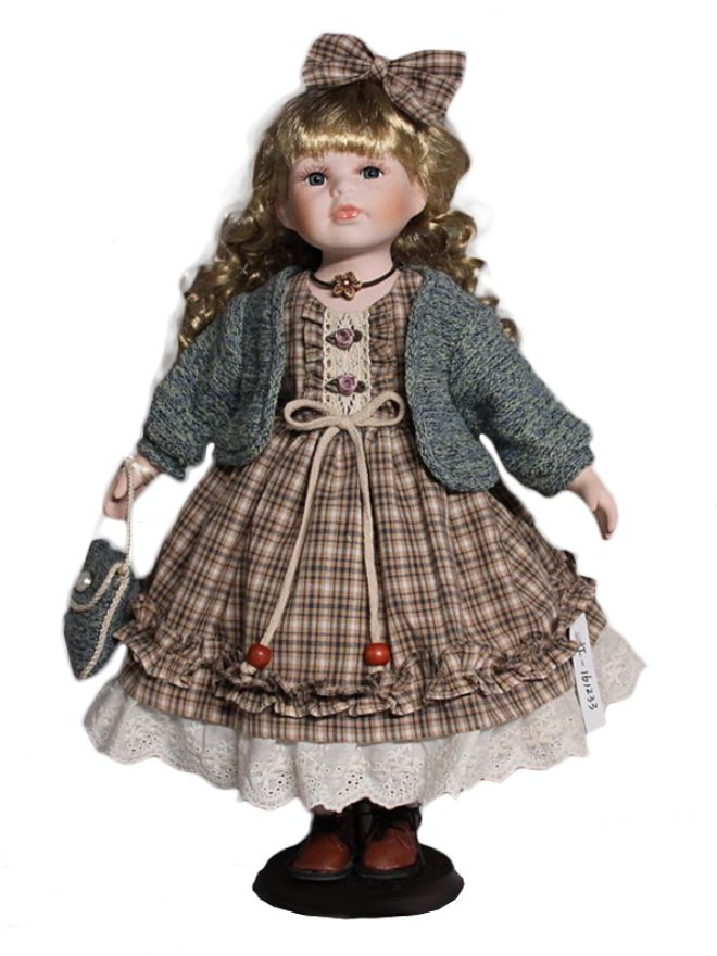 Кукла фарфоровая 16' на подставке (высота 40 см) Polly Dolls #1
