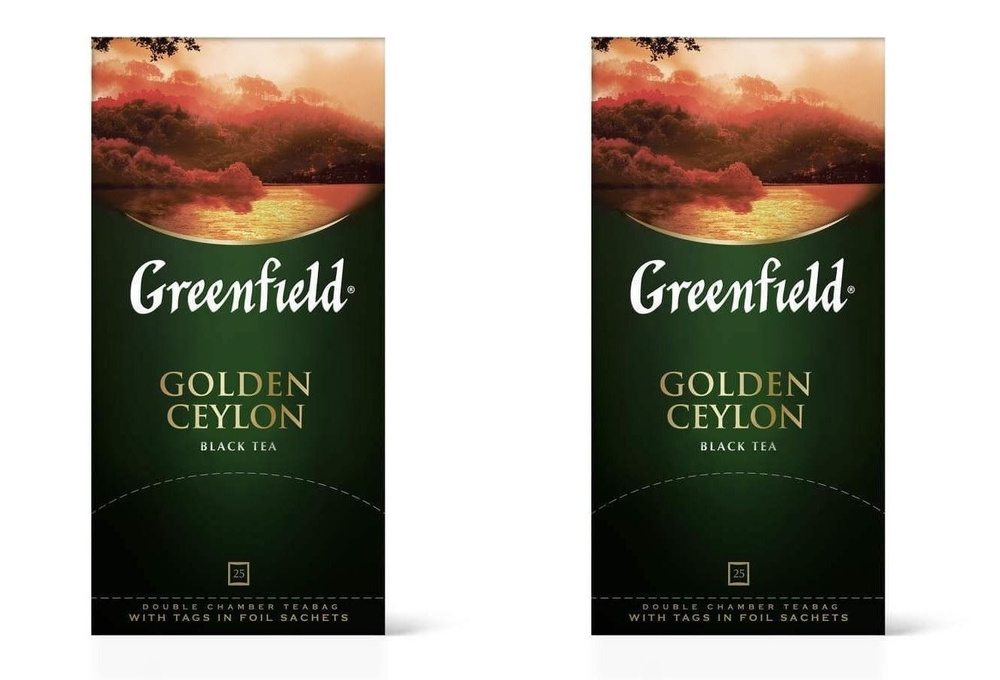 Greenfield Чай черный Golden Ceylon, 25 пакетиков по 2 г #1