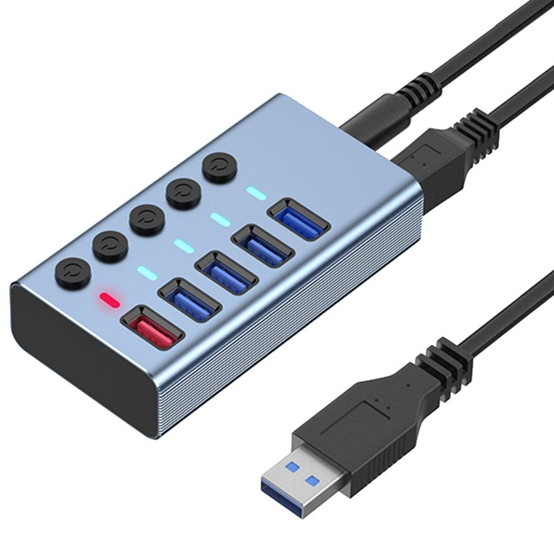 5 портов USB3.0 Сплиттер Компьютерный удлинитель USB HUB 2.4A Порт ...