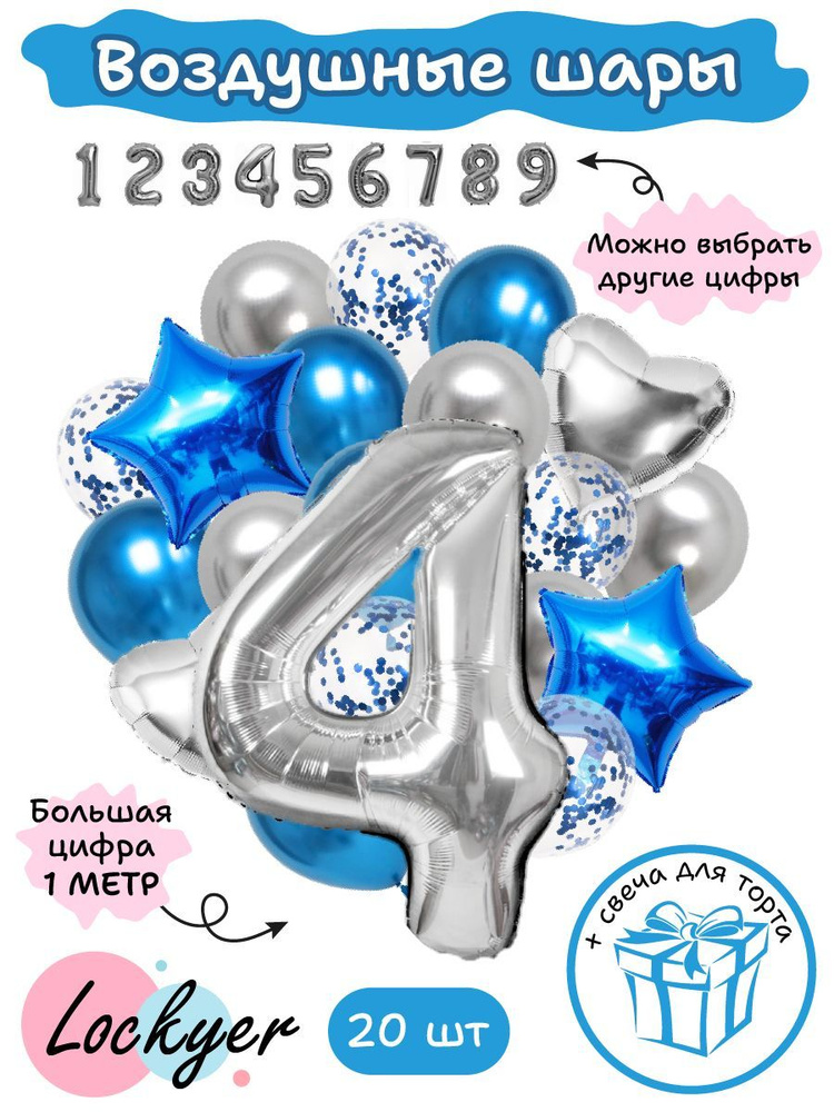 Воздушные шары цифры с гелием на День Рождения | Купить надувные шарики цифры в Москве