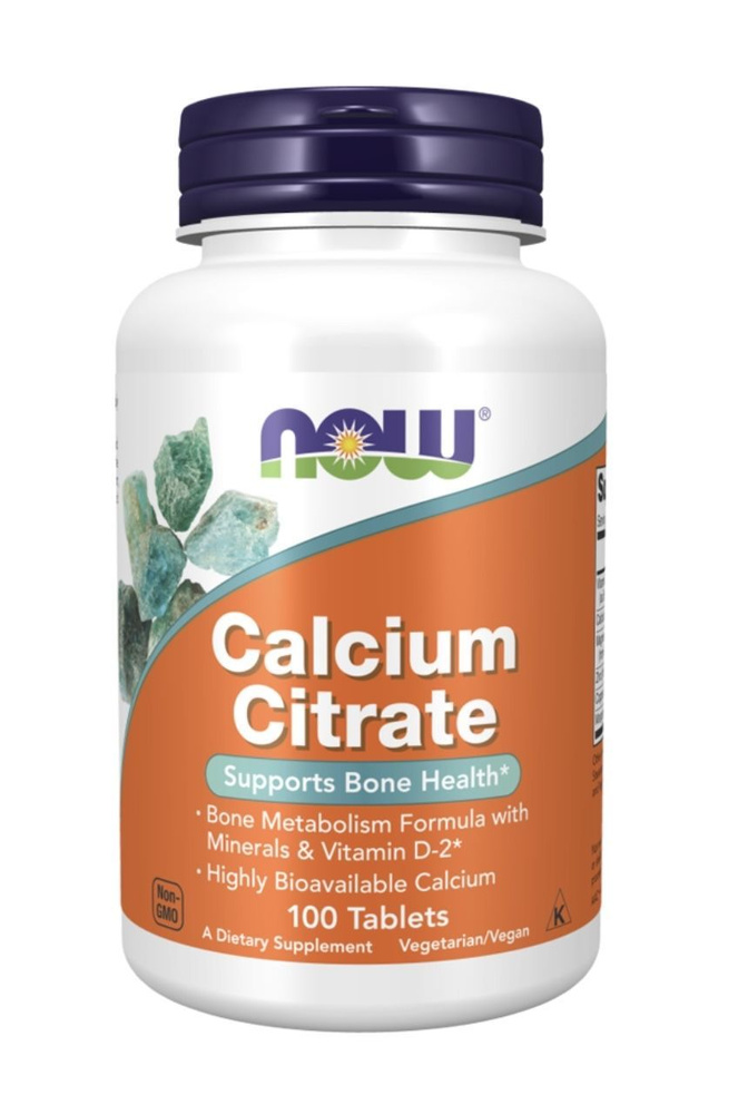 Кальция цитрат 100 таблеток, NOW Calcium Citrate With Minerals ...