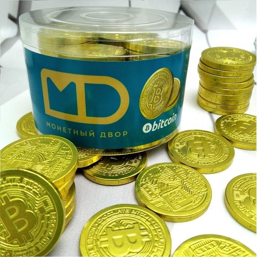 Шоколадные монеты Bitcoin 6г по 50 шт. #1