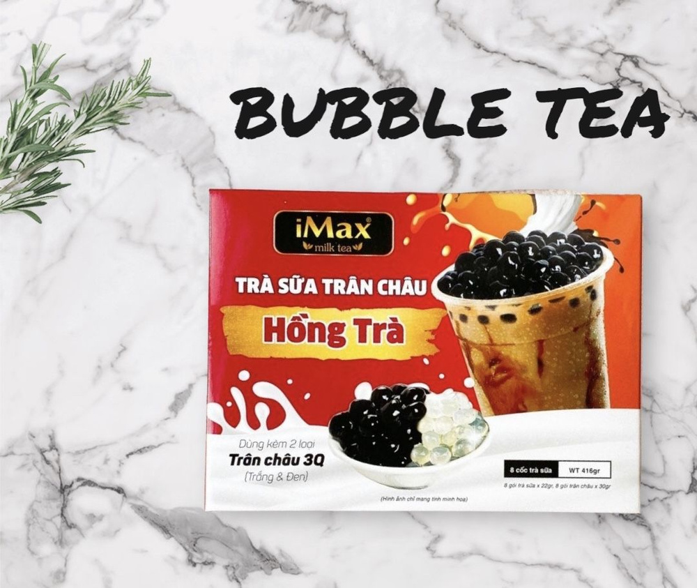 Вьетнамский чай с шариками тапиока iMax Bubble Tea со вкусом Оригинальный,  8 чашек, 416г