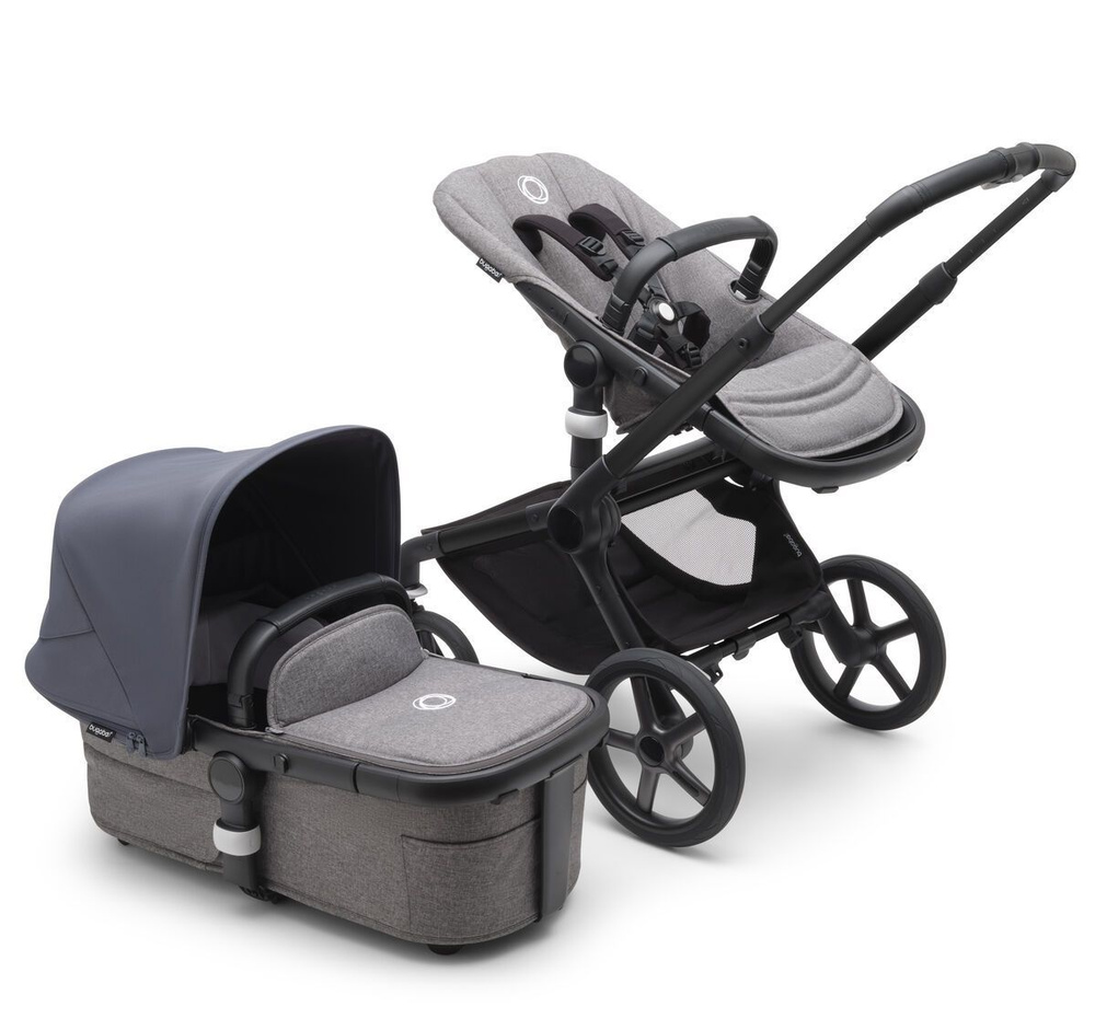 Коляска-трансформер Bugaboo Fox 5 Black/Grey /Stormy blue #1