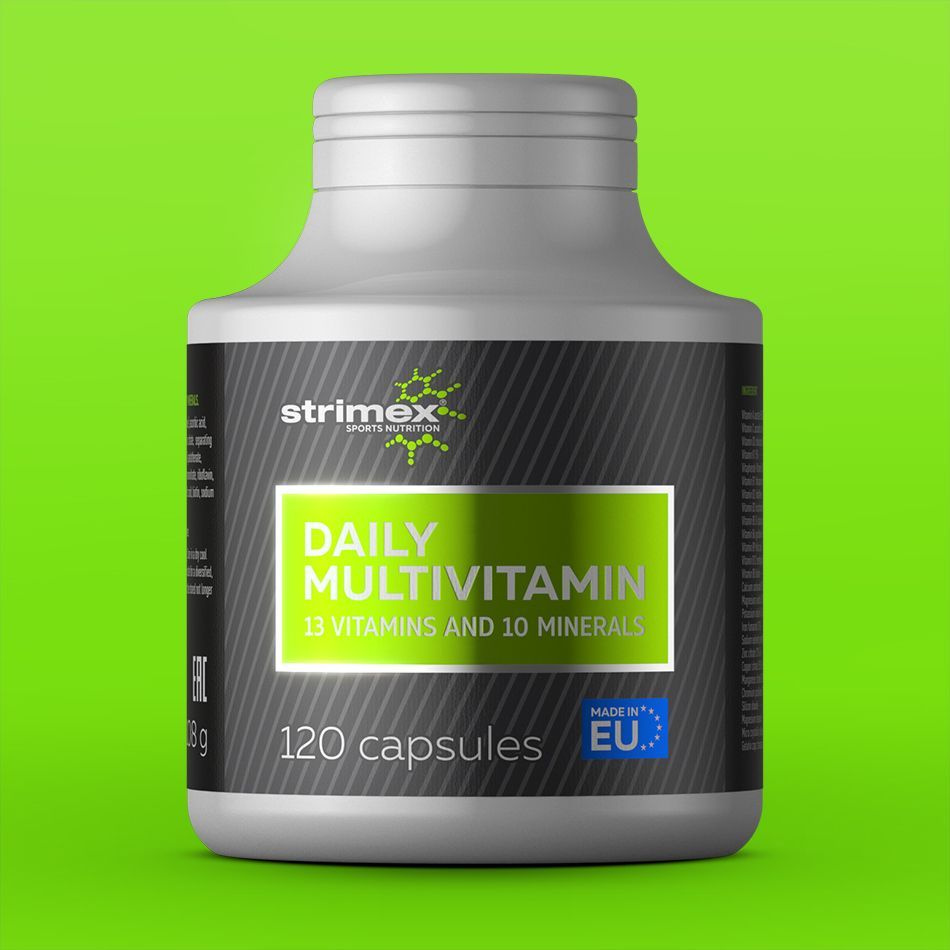 Витаминно-минеральный комплекс Strimex Daily Multivitamin, 120 капсул ...
