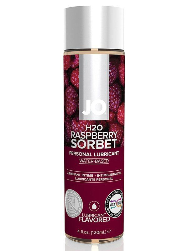 Ароматизированный лубрикант с ароматом малины JO Flavored Raspberry Sorbet - 120 мл  #1