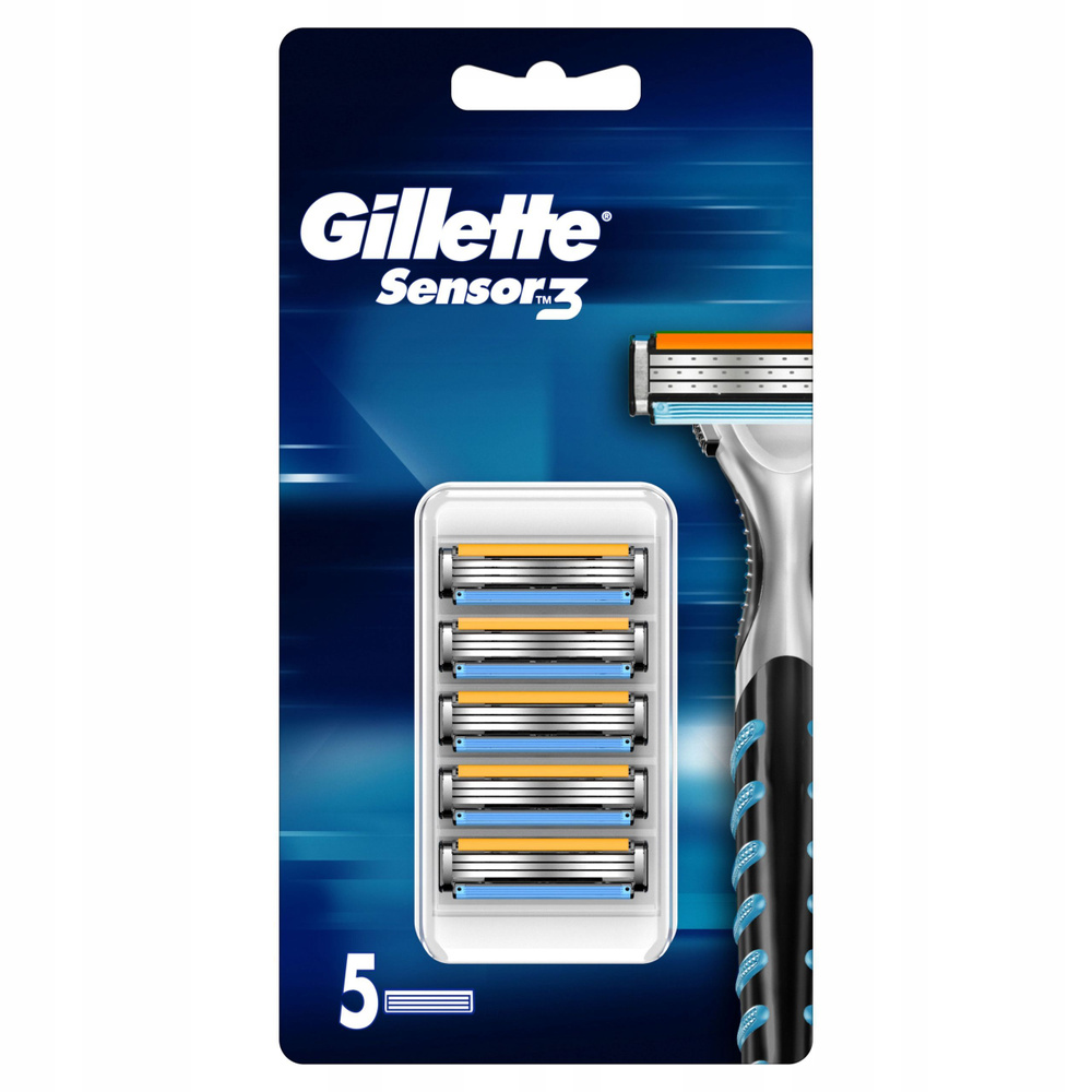 Gillette Sensor 3 Кассеты (5 штук) подходят к Sensor Excel Джилет ...