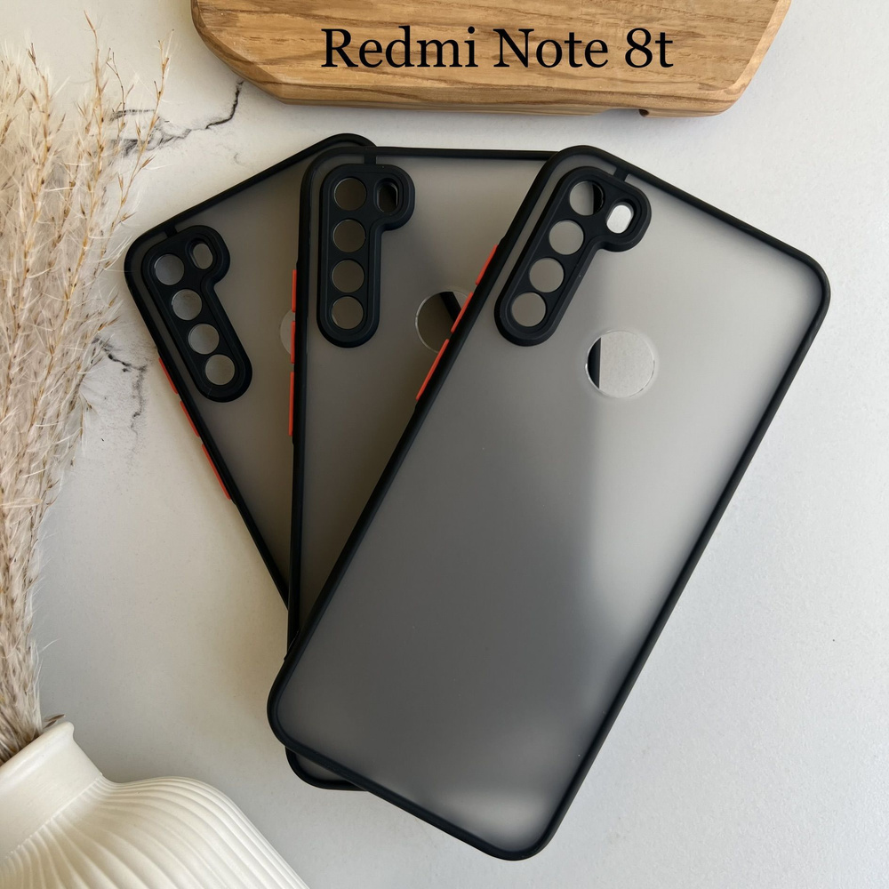 Чехол на Xiaomi Redmi Note 8T (редми нот 8Т), черный, прозрачный, защита  камеры - купить с доставкой по выгодным ценам в интернет-магазине OZON  (1081952410)