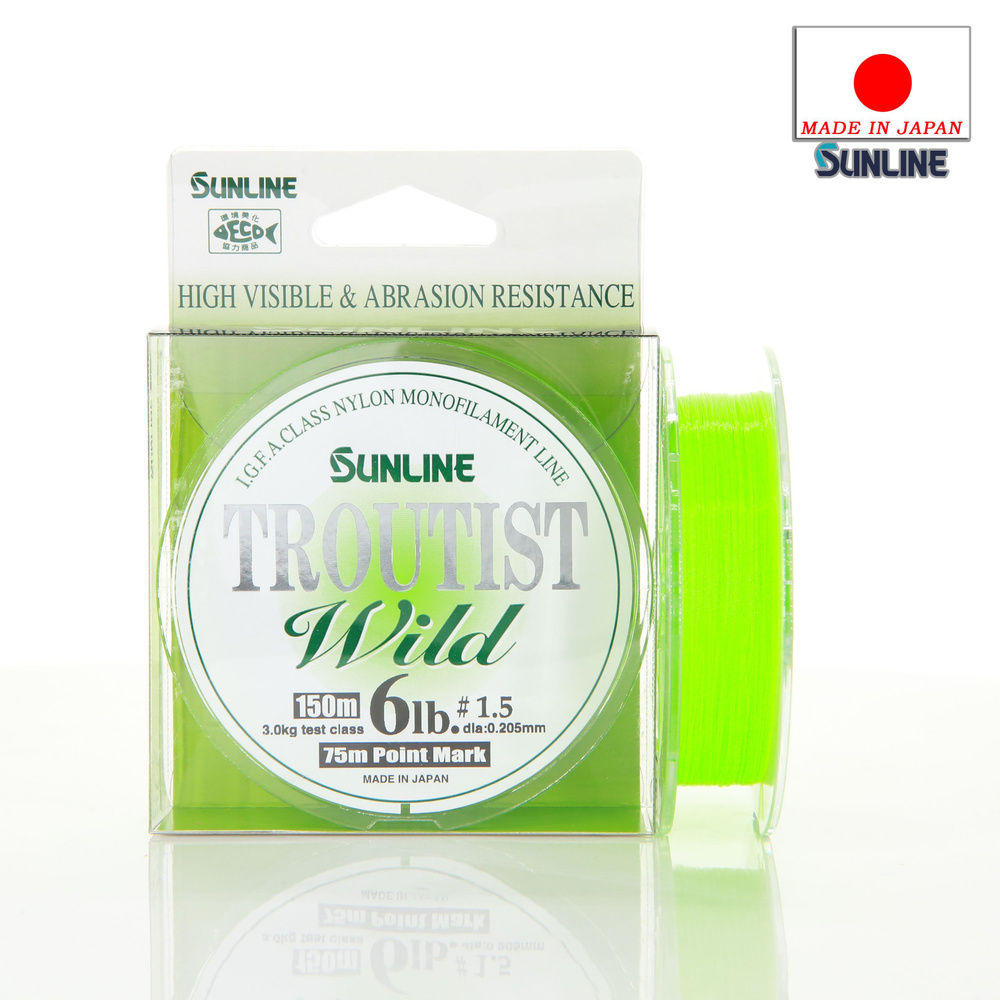 Леска SUNLINE Troutist Wild Super Matte Green 150m #1.5 6lb #1