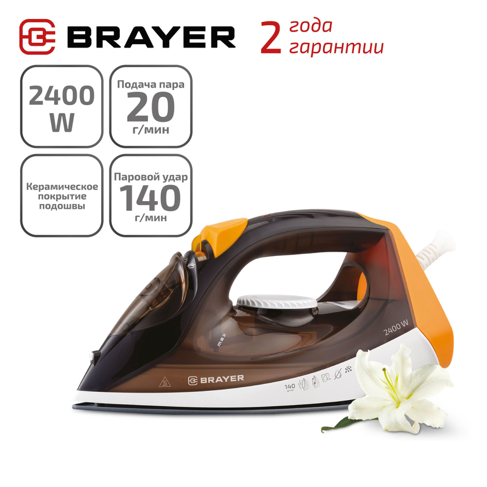 Утюг BRAYER BR4003 Керамическое покрытие - купить по выгодной цене в  интернет-магазине OZON (239834835)