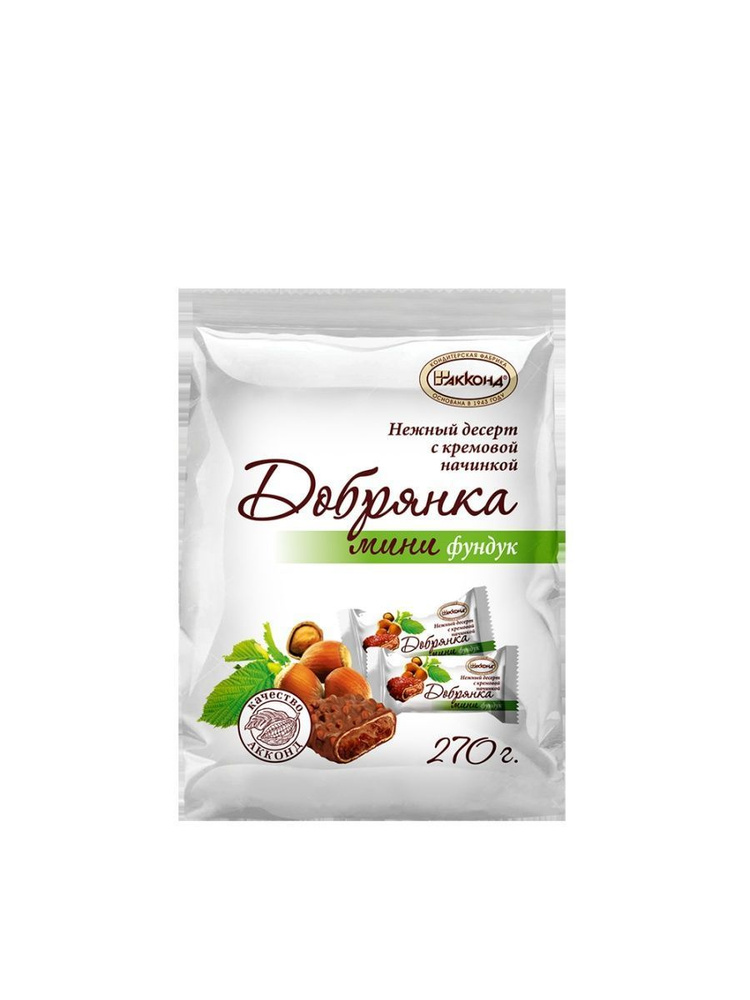 Десерт Добрянка мини фундук 270 гр., АККОНД - купить с доставкой по ...