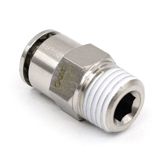 2шт SMC KQB2H08-02S Штуцер пневматический быстросъемный с наружней ...