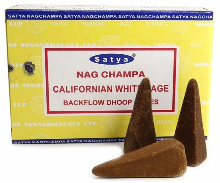 Благовония конусы ароматические Californian White Sage Satya Incense, 10 шт  #1