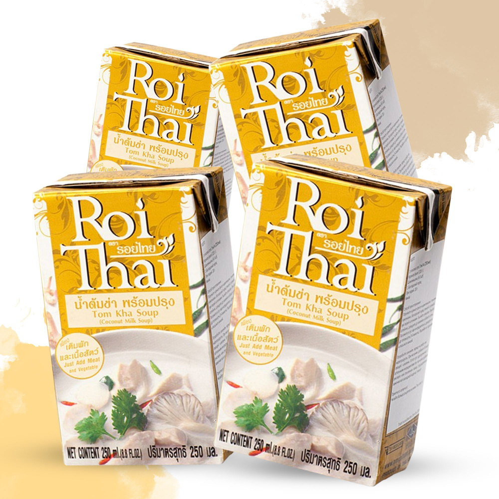 Суп Том Кха Roi Thai, Tom Kha Soup, 4 шт по 250 мл - купить с доставкой по  выгодным ценам в интернет-магазине OZON (1099369568)