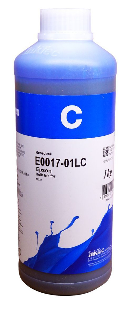 Чернила в канистре для картриджей Epson T6732/T6742, InkTec E0017, 1литр, Cyan  #1