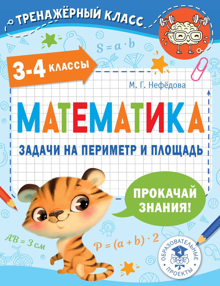 Математика. Задачи на периметр и площадь. 3-4 классы | Нефедова Маргарита Геннадьевна  #1