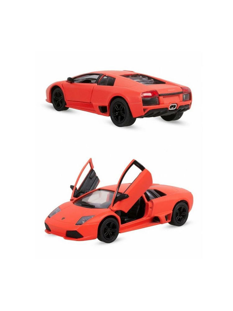 Машинка металлическая Kinsmart Lamborghini Murcielago LP 640. Коралловая. 1/36. В Коробке. инерционная, #1