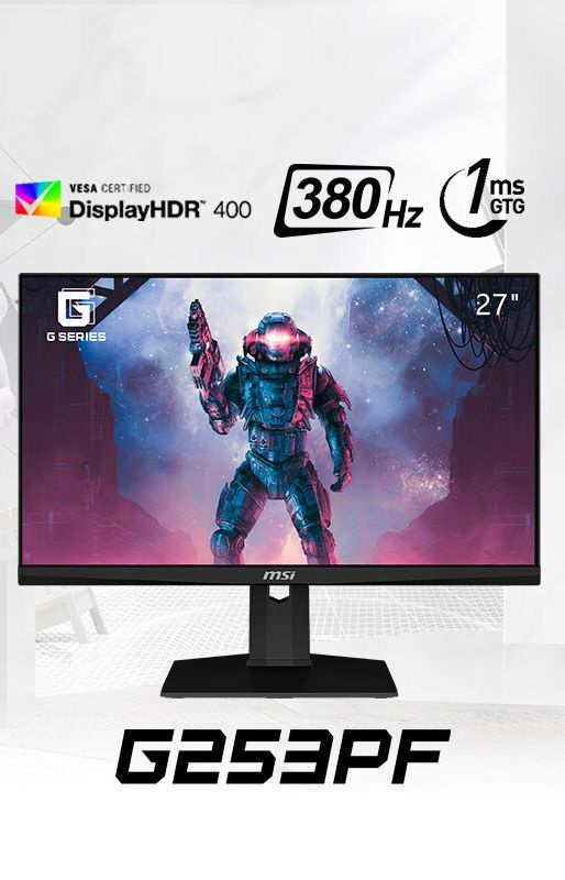 Монитор MSI G253PF/380hz/1ms GTG/Fast IPS/G-SYNC Compatible/VESA ...