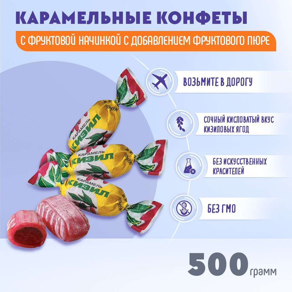 Карамель Кизил 500 грамм Рот Фронт #1