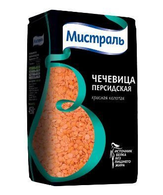 Чечевица Мистраль Персидская красная колотая 450г #1